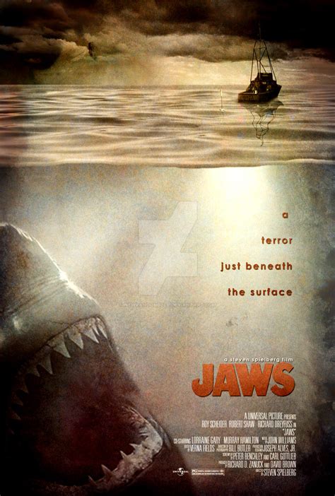 Jaws Movie Poster by NewRandombell on DeviantArt