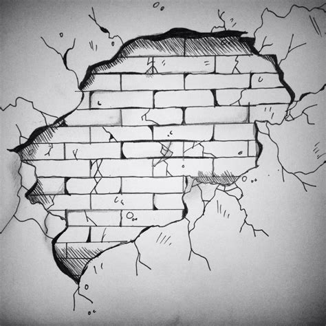 Graffiti Brick Wall Drawing