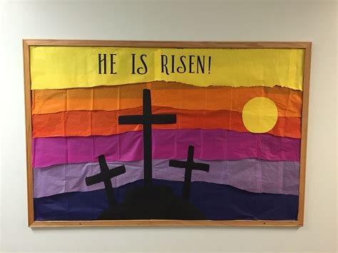 Bulletin Board for Easter; He is Risen Religious Bulletin Boards, Bible Bulletin Boards, Easter ...