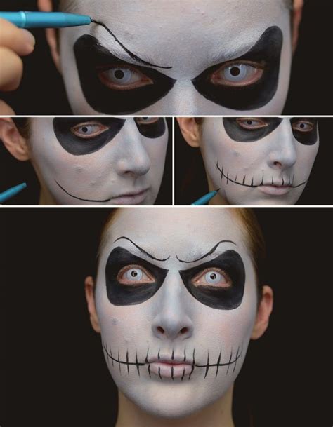 Jack Skellington Makeup Tutorial | Halloween makeup easy, Cute halloween makeup, Unique ...