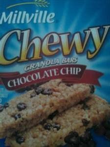 Calories in Millville Chewy Granola Bars - Chocolate Chip and Nutrition ...