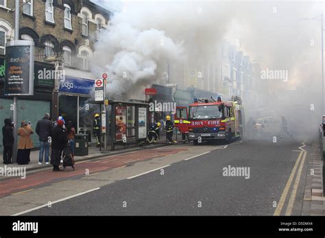 London, UK. 29th March 2013 London Fire Brigade received multiple calls ...