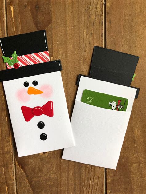 Gift Card Holder 2/snowman Gift Card Pocket/christmas Gift - Etsy