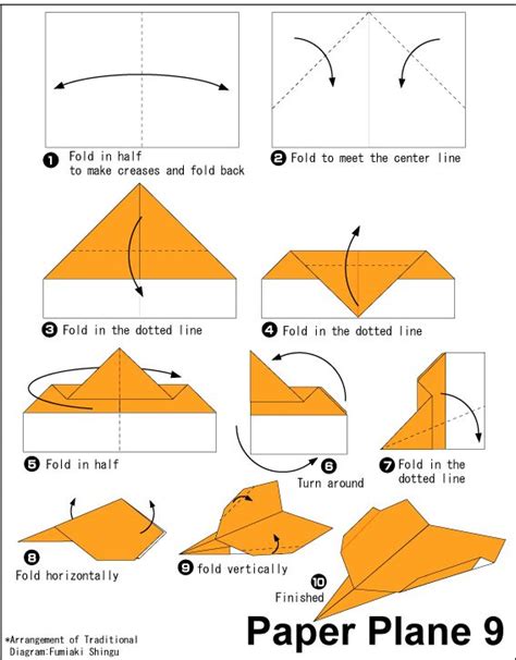 Origami Paper Plane 9 | Easy Origami instructions For Kids | Pinterest | Paper planes, Origami ...