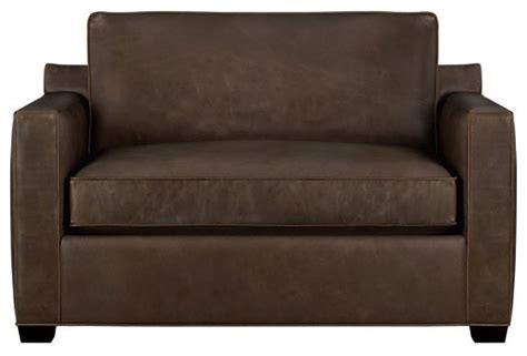 Davis Leather Twin Sleeper Sofa - Modern - Sleeper Sofas - by Crate&Barrel