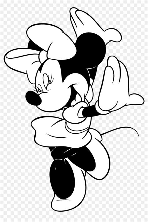 Minnie Mouse Logo Black And White - Minnie Mouse Black And White Png ...