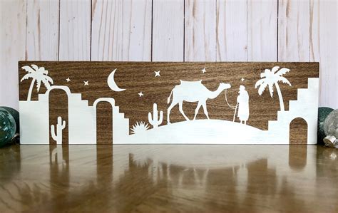 Christmas Manger Scene Silhouette Nativity Signs Bethlehem | Etsy