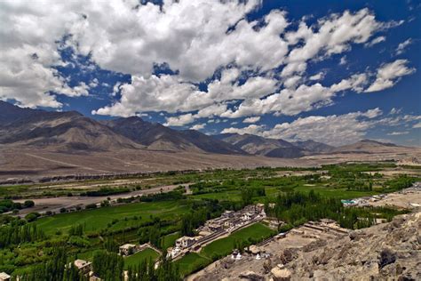 A view of Leh city(Capital of Ladakh province of India) surroundings ...