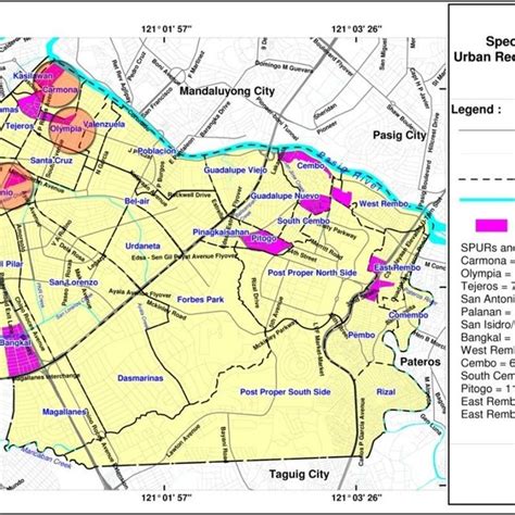 Map of Special Precincts for Urban Redevelopment. Makati City's Urban... | Download Scientific ...