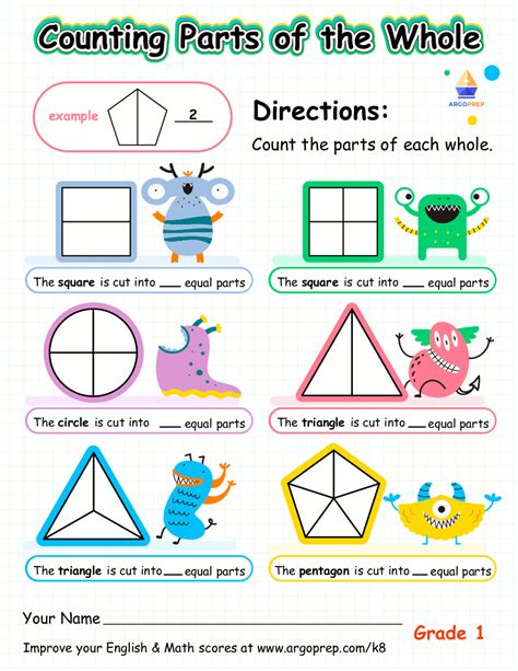 Identify Parts Of A Whole Worksheet - Worksheets Printable Free