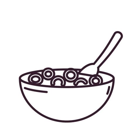 Drawing Of The Bowl Of Cereal Illustrations, Royalty-Free Vector Graphics & Clip Art - iStock