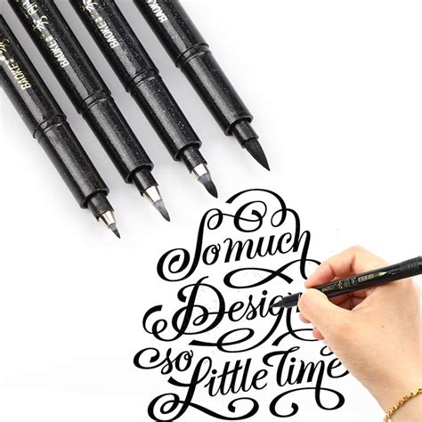 4 Size Tombow Fudenosuke Brushes Japanese Calligraphy Brush Pen Writing ...