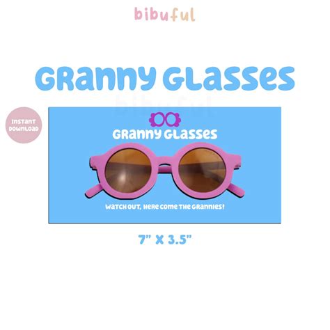 Bluey Granny Glasses Party Favors Digital Download - Etsy