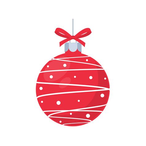 red christmas ball vector with white pattern for christmas celebration ...