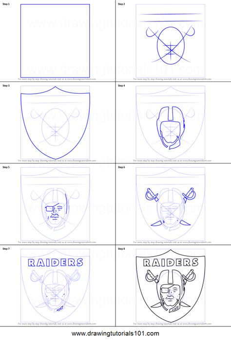 How to draw oakland raiders logo printable drawing sheet by ...