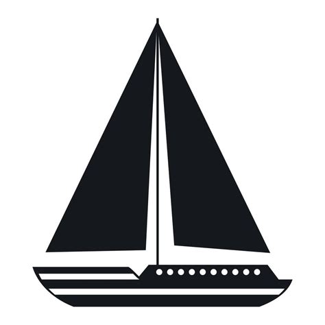 Sea yacht icon, simple style 14574455 Vector Art at Vecteezy