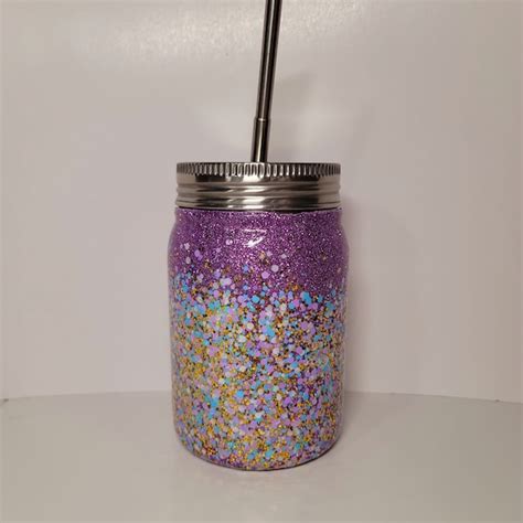 Glitter Mason Jars - Etsy