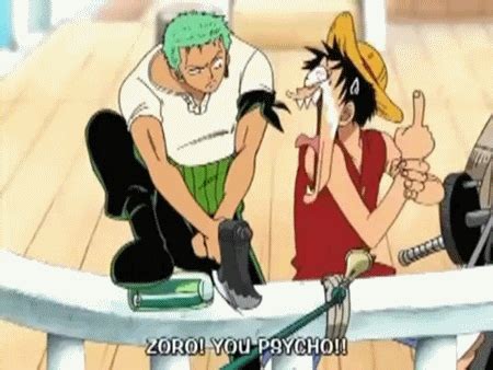 monkey d luffy roronoa zoro gif | One piece gif, One piece funny, One ...