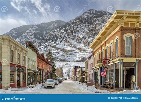 Historic Georgetown in Colorado in Winter Scenery Editorial Image - Image of district, america ...