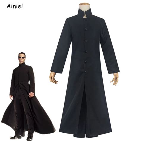 Neo The Matrix Costume The Matrix Resurrections Cosplay Black Coat Full ...