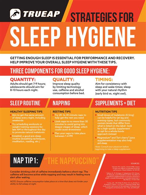 TAP sleep hygiene poster - TrueAP