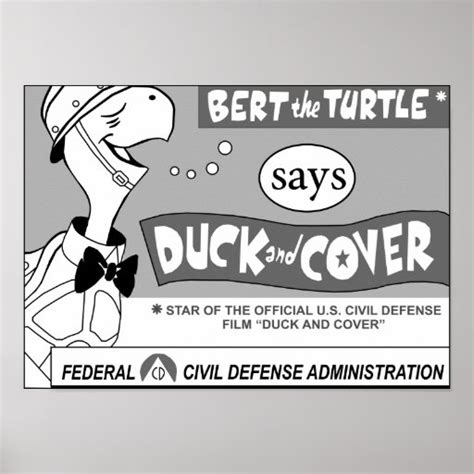 Duck and Cover poster | Zazzle