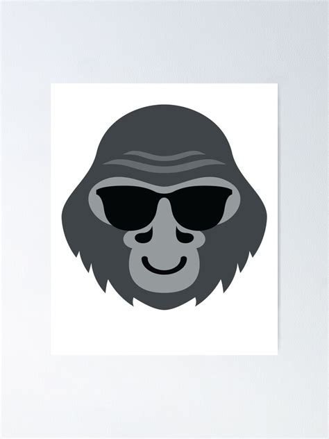 "Gorilla Emoji " Poster by HippoEmo | Redbubble