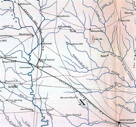 Houston & Texas Central Railroad Map