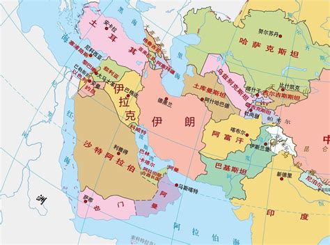 西亚地区图,西亚地图简图 - 伤感说说吧