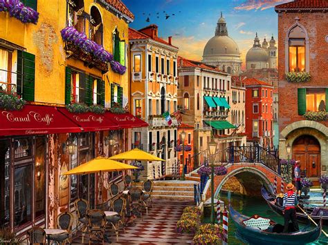 Canal Cafe Venice, 1500 Pieces, Anatolian | Puzzle Warehouse