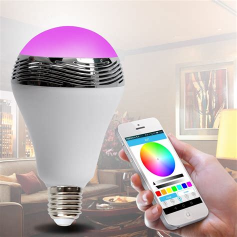 LED Bluetooth Smart Color Changing Light Bulb Speaker for Apple iPhone ...