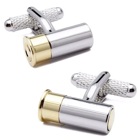 Aliexpress.com : Buy Novelty Metal Bullet Cufflinks Custom Mens Cuff links Wholesale Gift For ...