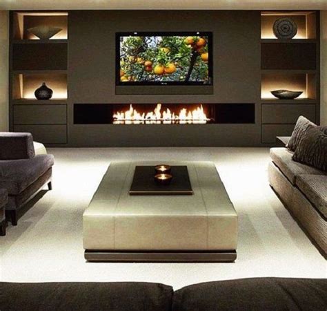 modern built in tv wall unit designs with fireplace - Carma Mccann