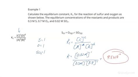 How to Calculate Kc From Concentrations | Chemistry | Study.com