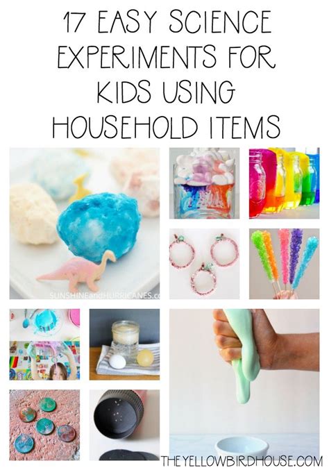 17 Easy Science Experiments for Kids Using Household Items | Science ...