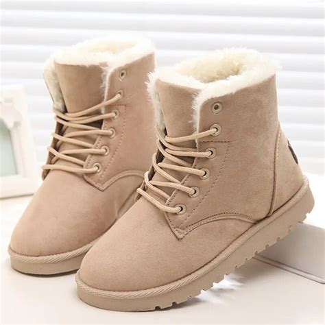 Aliexpress.com : Buy Women Winter Boots Suede Snow Ankle Boots Female Warm Winter Shoes Woman ...