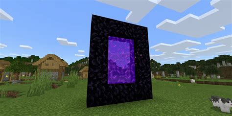 Minecraft Player Creates Incredible Redstone-Activated Nether Portal Entrance