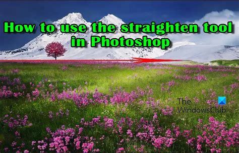 How to use the Straighten tool in Photoshop