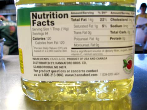 Canola Oil | Canola oil nutrition label and ingredients ** C… | Flickr