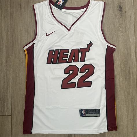 Miami Heat Butler Basketball Jersey white #22... - Depop