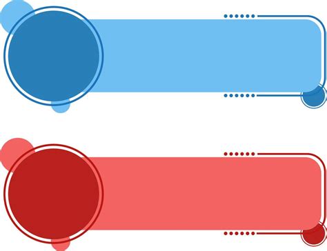 Blue and Red Text Label Box HD Transparent Vector 16527597 Vector Art ...