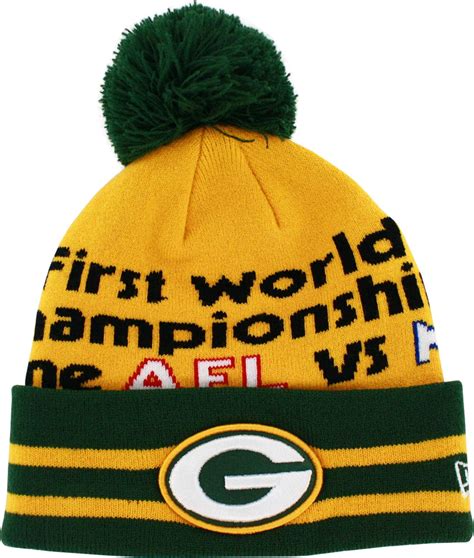 Green Bay Packers Superbowl I Knit Hat with Pom | Superbowl logo, Knitted hats, Hats