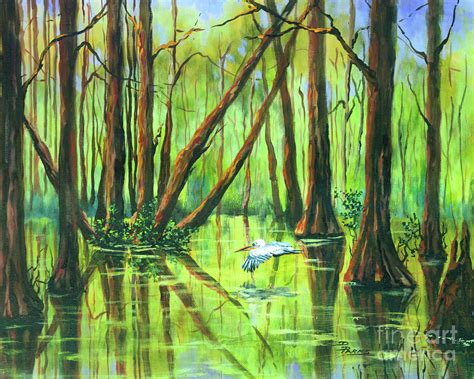 Golden Swamp Painting by Dianne Parks - Fine Art America