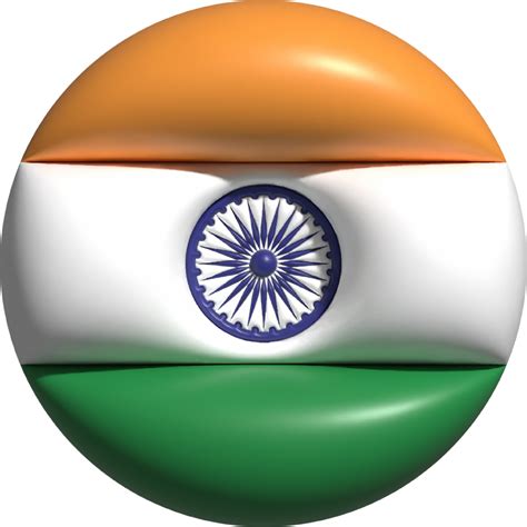 India flag circle 3D. 22501735 PNG