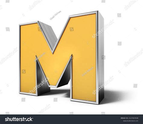 M 3d Golden Alphabet 3d Render Stock Illustration 2127007838 | Shutterstock