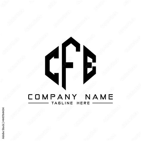 CFE letter logo design with polygon shape. CFE polygon logo monogram. CFE cube logo design. CFE ...