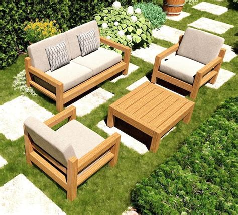 DIY Outdoor Furniture Sofa Set Plans Patio Furniture Plans - Etsy UK