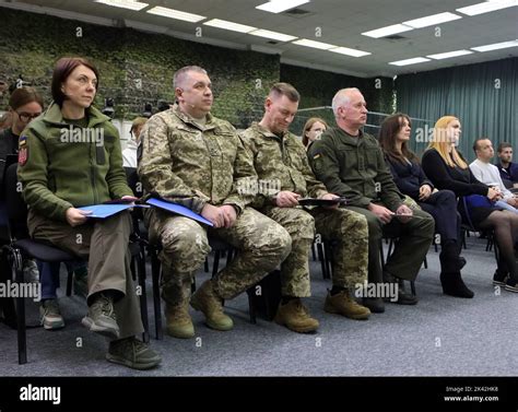 KYIV, UKRAINE - SEPTEMBER 29, 2022 - Deputy Minister of Defence of Ukraine Hanna Maliar, Deputy ...