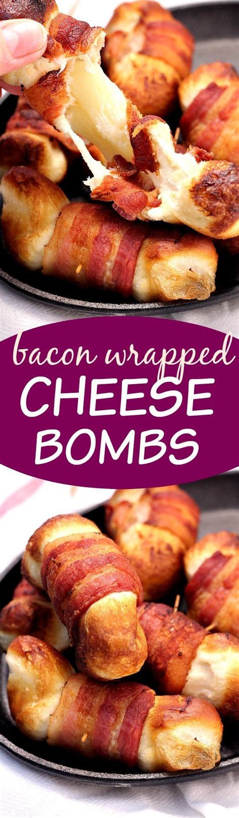 Bacon Wrapped Cheese Bombs Recipe: Bacon Recipes, Diy Food Recipes, Snack Recipes, Cooking ...