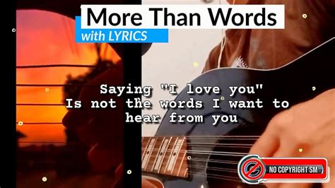 MORE THAN WORDS Cover Song with Lyrics - by The Extreme (Mo Copyright ...